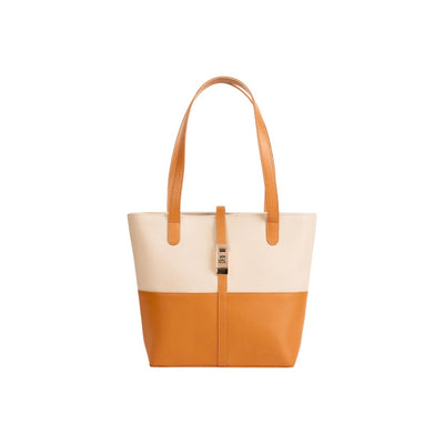 Zentil Stylish Two-Tone Leather Shoulder Bag for Everyday Elegance