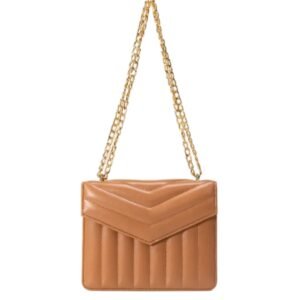 Zentil Chevron Quilted Shoulder Bag Elegant Timeless